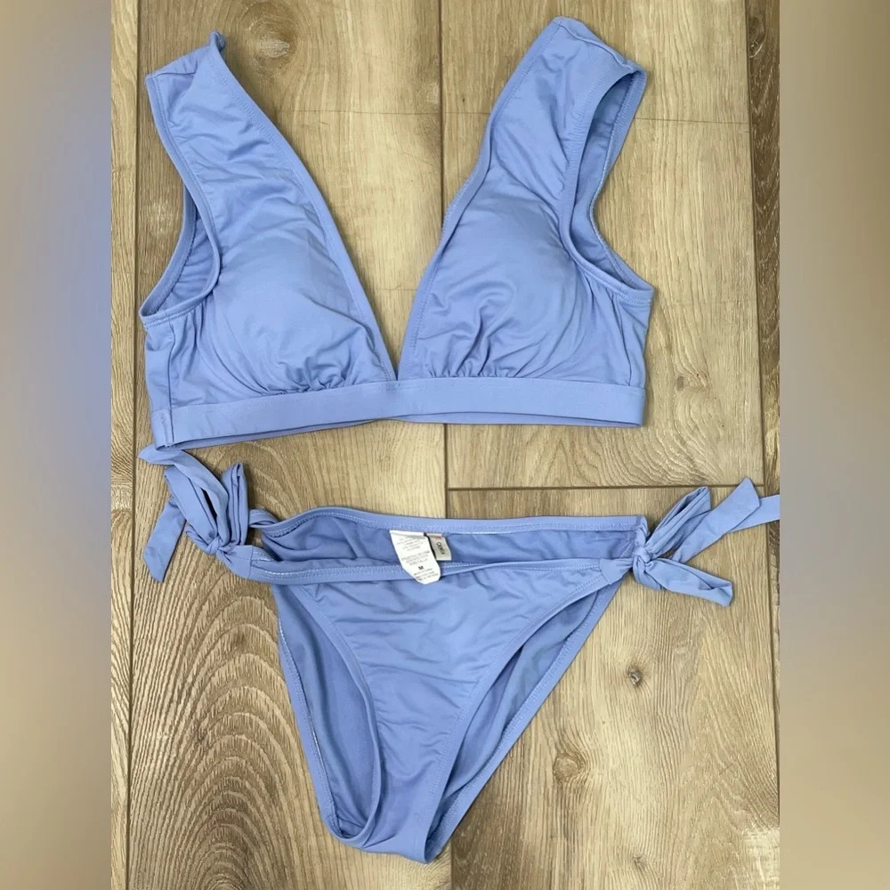 NWOT Cremiuex 2 piece blue bikini